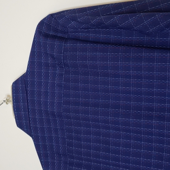 NEW Quieti Mens Dobby Plaid Flip Cuff Fine Cotton Shirt Med Dress Luxurious - Picture 9 of 15